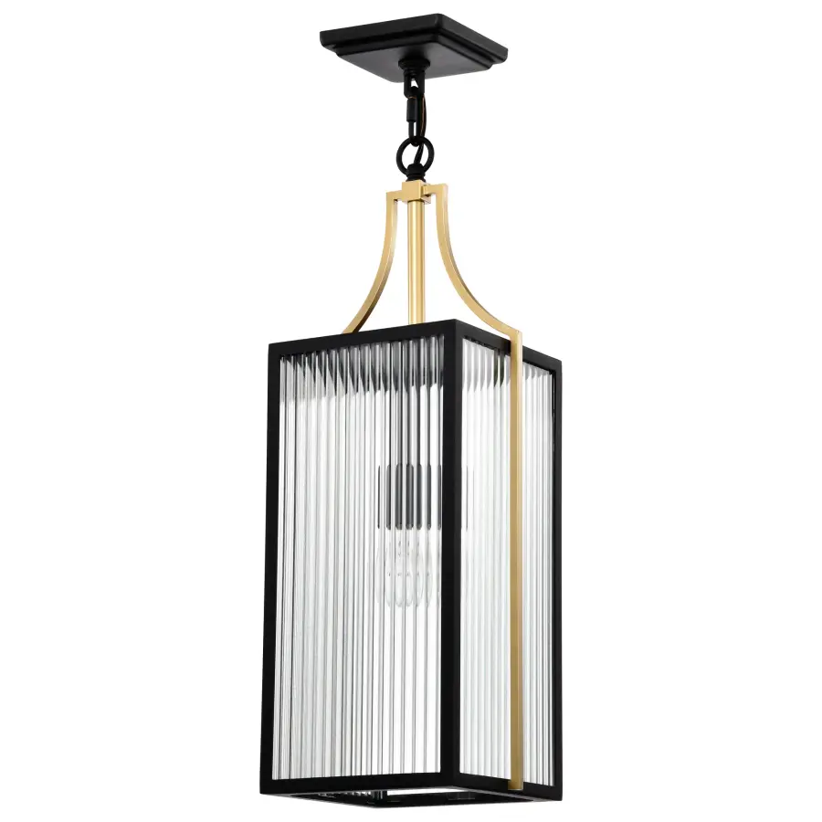 Holden Outdoor Hanging Pendant in Gold and Black - Image 3