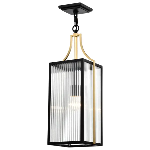 Holden Outdoor Hanging Pendant in Gold and Black - Image 4