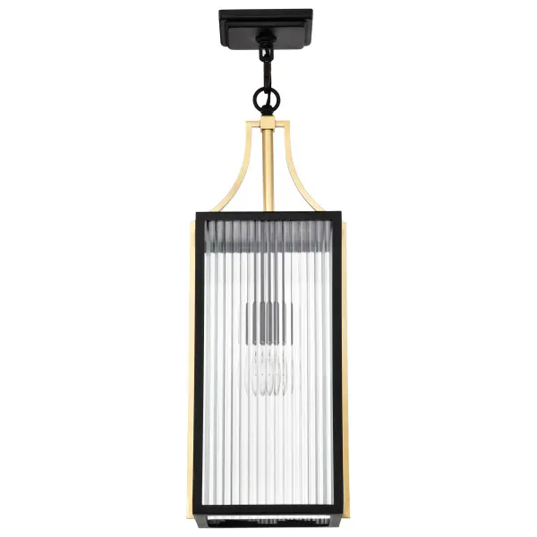 Holden Outdoor Hanging Pendant in Gold and Black - Image 7
