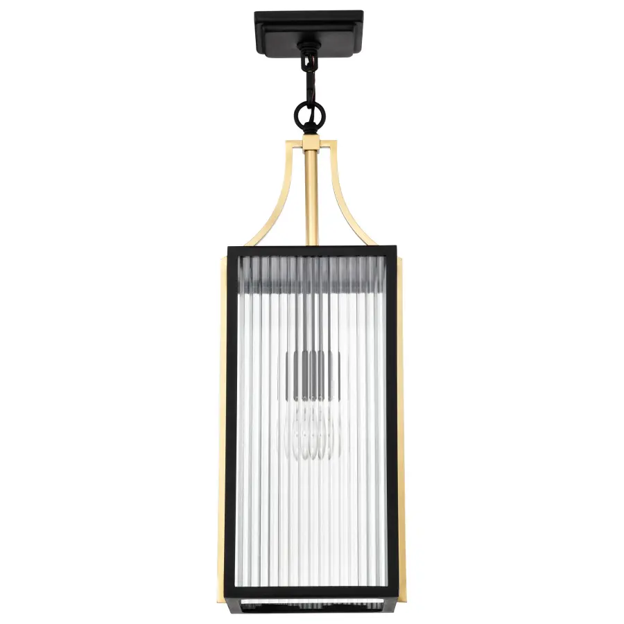 Holden Outdoor Hanging Pendant in Gold and Black - Image 7