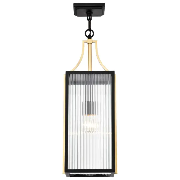 Holden Outdoor Hanging Pendant in Gold and Black - Image 8
