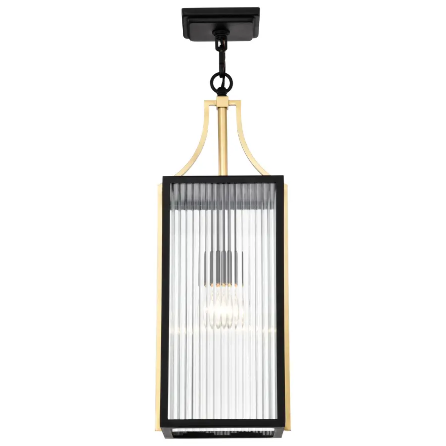 Holden Outdoor Hanging Pendant in Gold and Black - Image 8