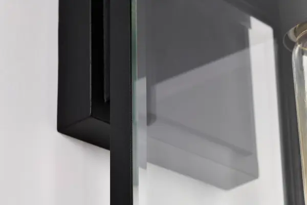 Luca Small Outdoor Wall Lantern in Sand Black - Image 16