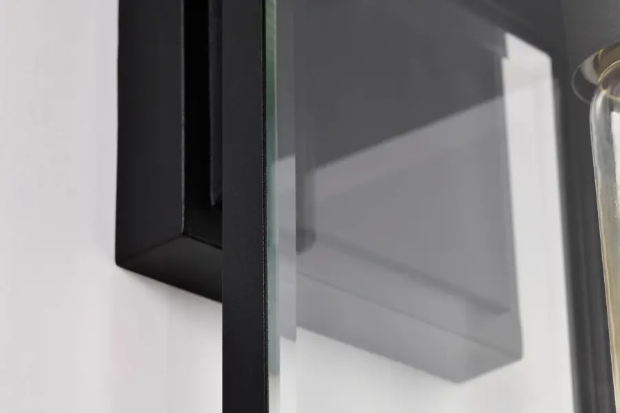 Luca Small Outdoor Wall Lantern in Sand Black - Image 16