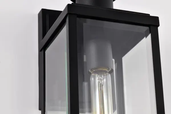 Luca Small Outdoor Wall Lantern in Sand Black - Image 17