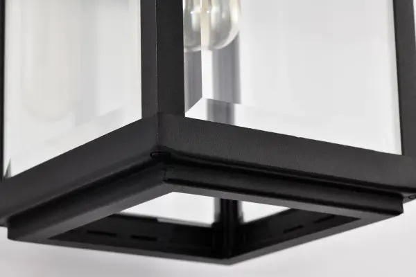 Luca Small Outdoor Wall Lantern in Sand Black - Image 18