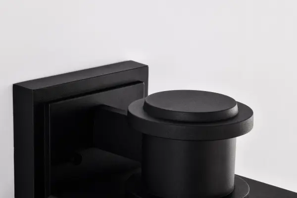 Luca Large Outdoor Wall Lantern in Sand Black - Image 11