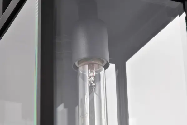 Luca Large Outdoor Wall Lantern in Sand Black - Image 15