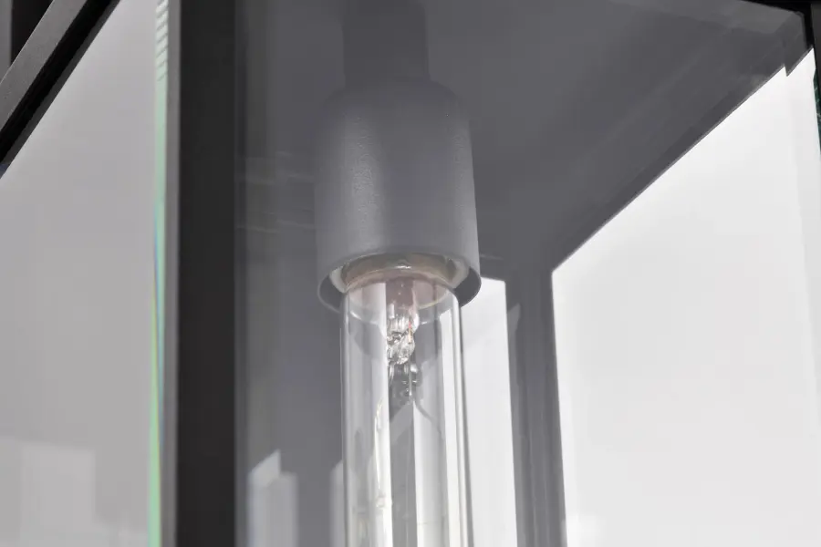 Luca Large Outdoor Wall Lantern in Sand Black - Image 15