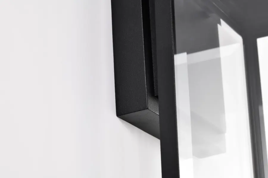 Luca Large Outdoor Wall Lantern in Sand Black - Image 16