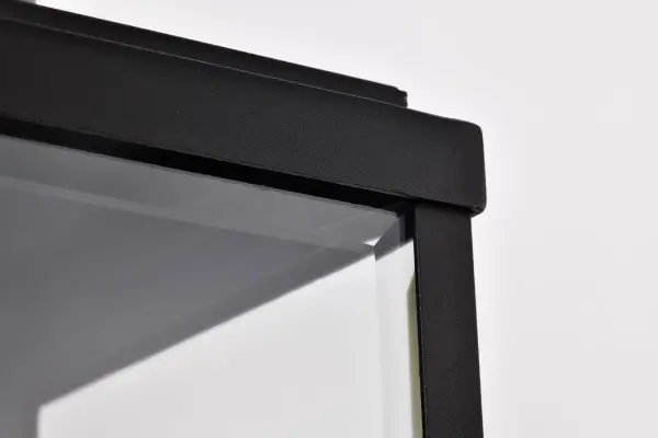 Luca Large Outdoor Wall Lantern in Sand Black - Image 17
