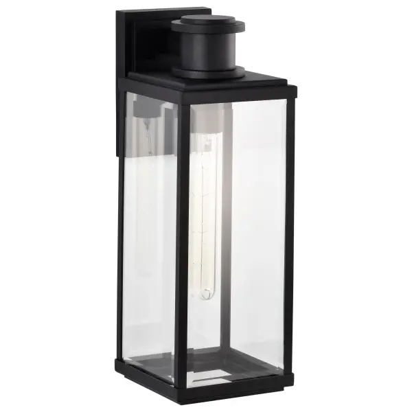 Luca Large Outdoor Wall Lantern in Sand Black - Image 3