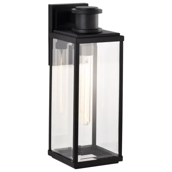 Luca Large Outdoor Wall Lantern in Sand Black - Image 4