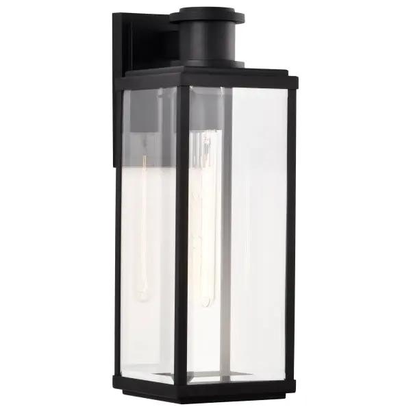 Luca Large Outdoor Wall Lantern in Sand Black - Image 6