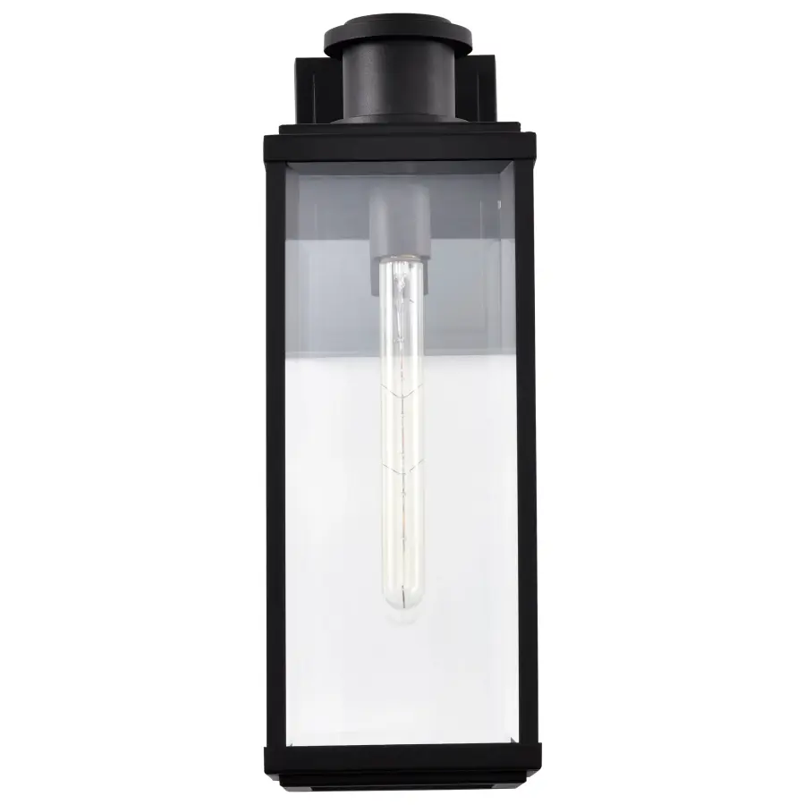 Luca Large Outdoor Wall Lantern in Sand Black - Image 7