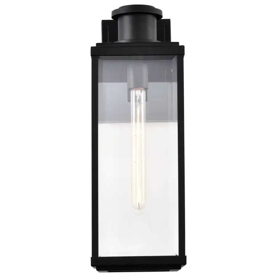Luca Large Outdoor Wall Lantern in Sand Black - Image 8