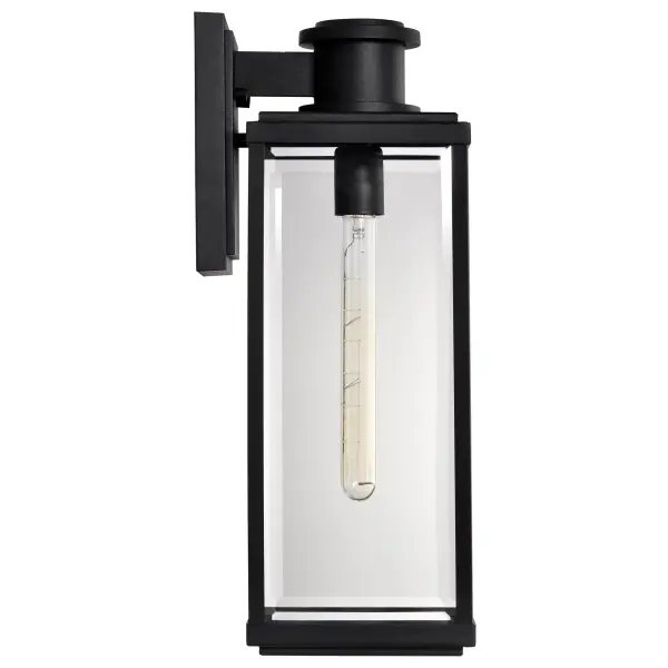 Luca Large Outdoor Wall Lantern in Sand Black - Image 9