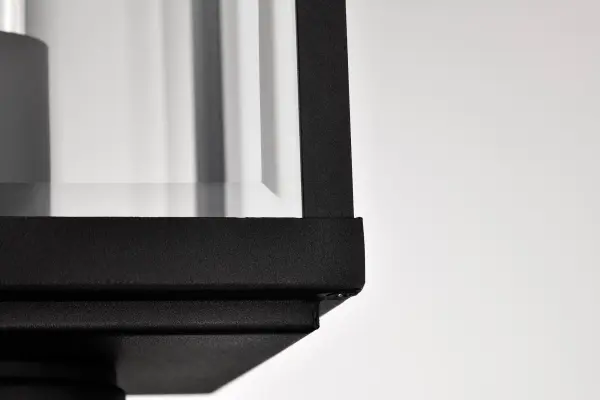 Luca Outdoor Post Lantern - Sand Black with Clear Beveled Glass - Image 14