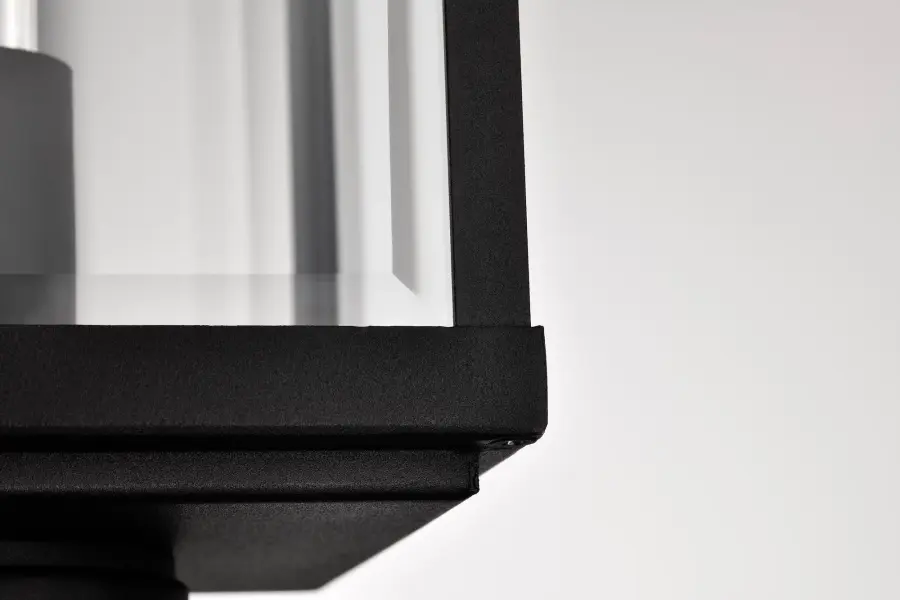 Luca Outdoor Post Lantern - Sand Black with Clear Beveled Glass - Image 14
