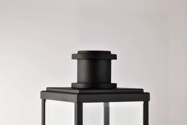 Luca Outdoor Post Lantern - Sand Black with Clear Beveled Glass - Image 9