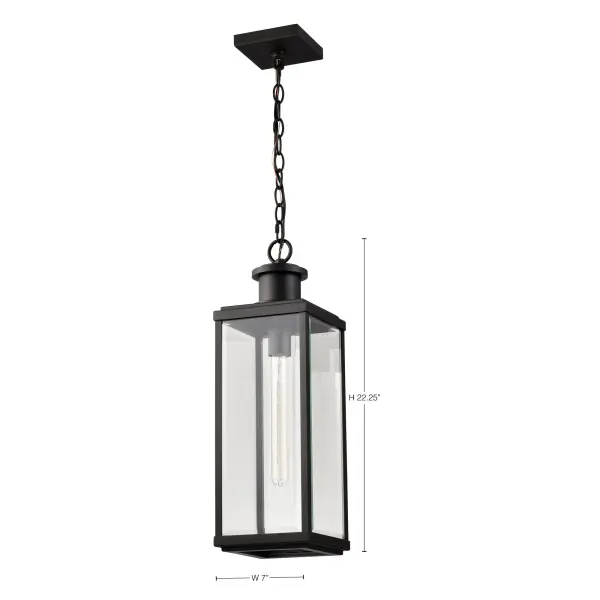 Luca Outdoor Hanging Pendant in Sand Black - Image 18