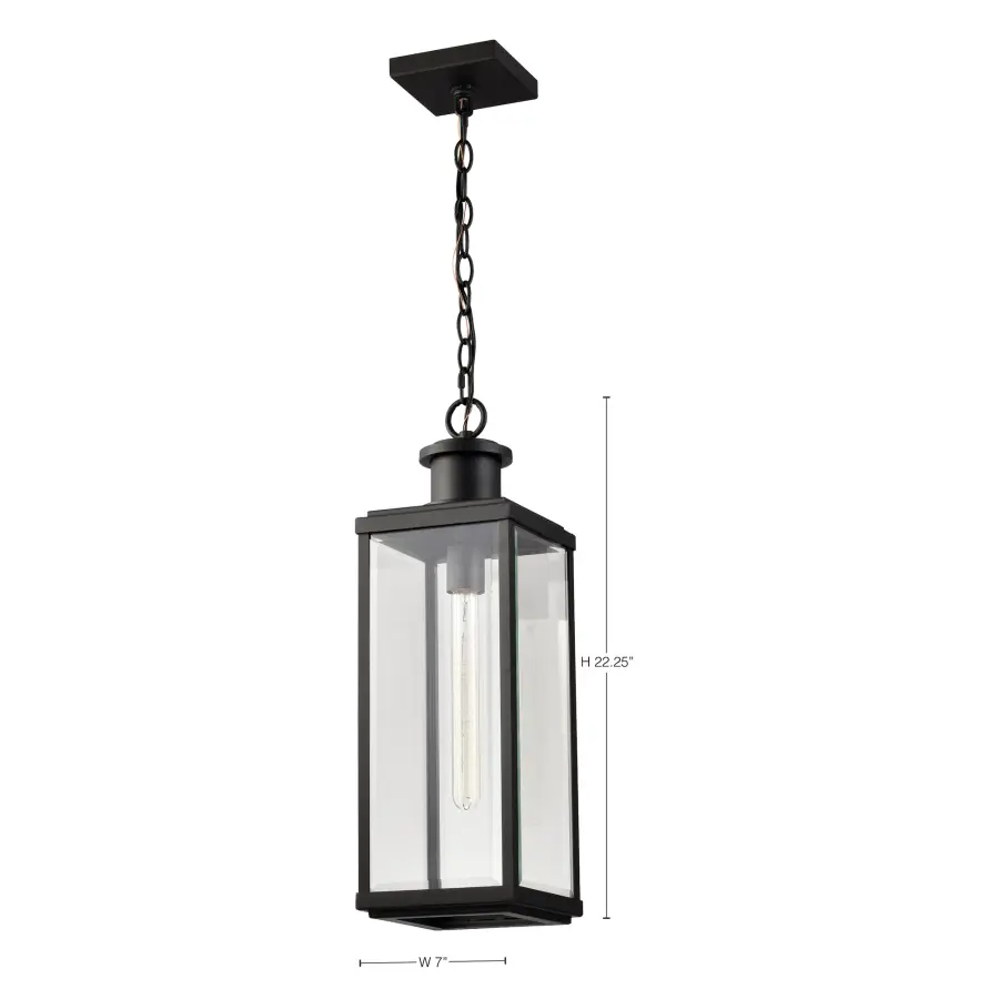 Luca Outdoor Hanging Pendant in Sand Black - Image 18