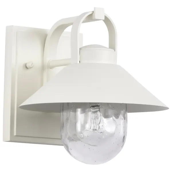 The Ridge Small Outdoor Lantern combines timeless cottage charm with modern durability. Its white finish and clear seeded glass create a warm, textured glow perfect for porches, entryways, and garden spaces.