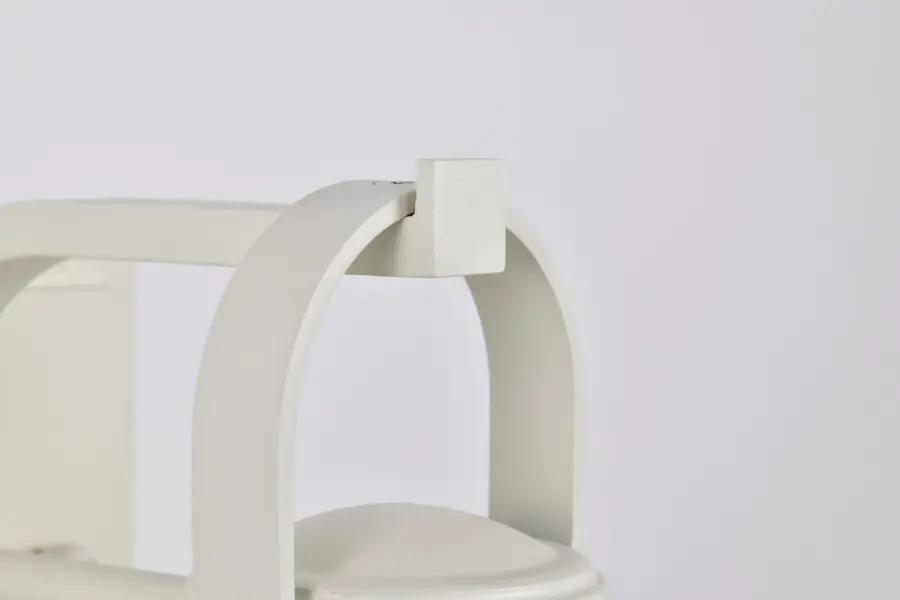 Ridge Small Outdoor Wall Lantern in White with Clear Seeded Glass - Image 11