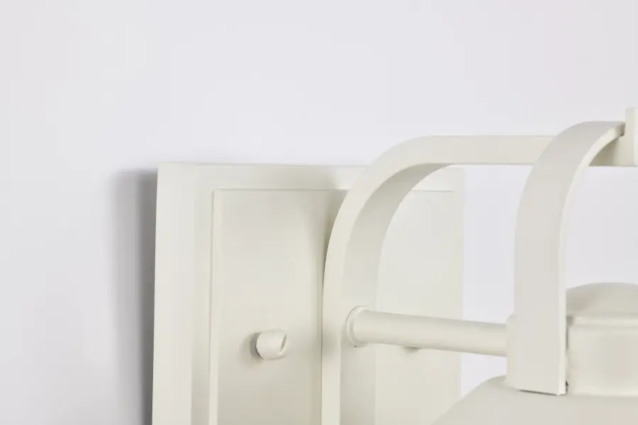 Ridge Small Outdoor Wall Lantern in White with Clear Seeded Glass - Image 12