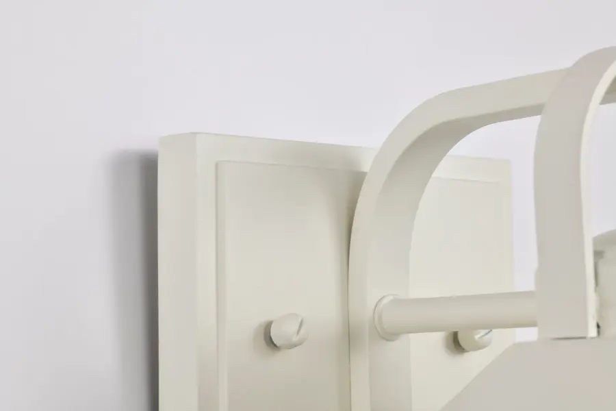 Ridge Small Outdoor Wall Lantern in White with Clear Seeded Glass - Image 13