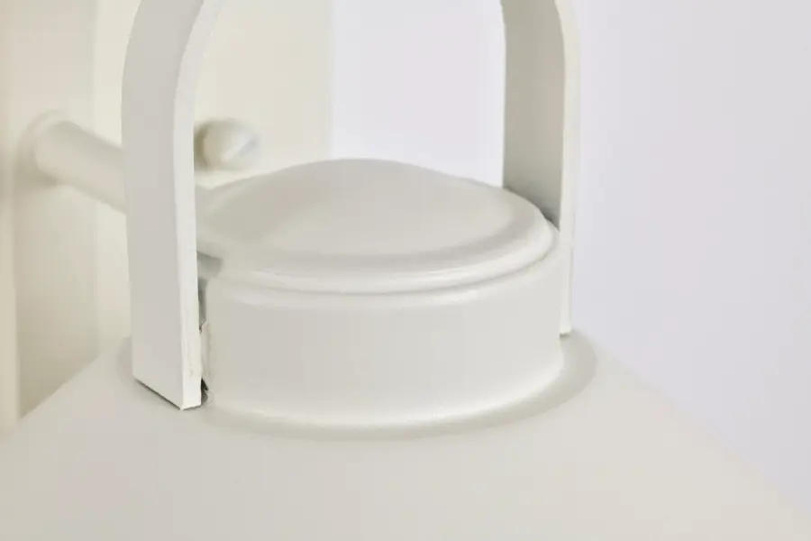 Ridge Small Outdoor Wall Lantern in White with Clear Seeded Glass - Image 14