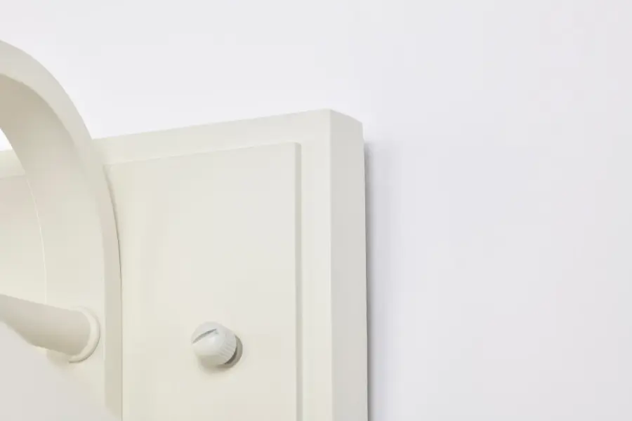 Ridge Small Outdoor Wall Lantern in White with Clear Seeded Glass - Image 15