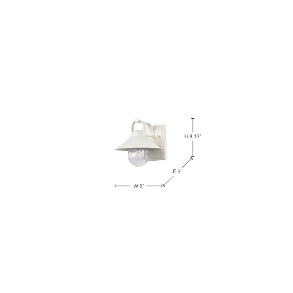 Ridge Small Outdoor Wall Lantern in White with Clear Seeded Glass - Image 18
