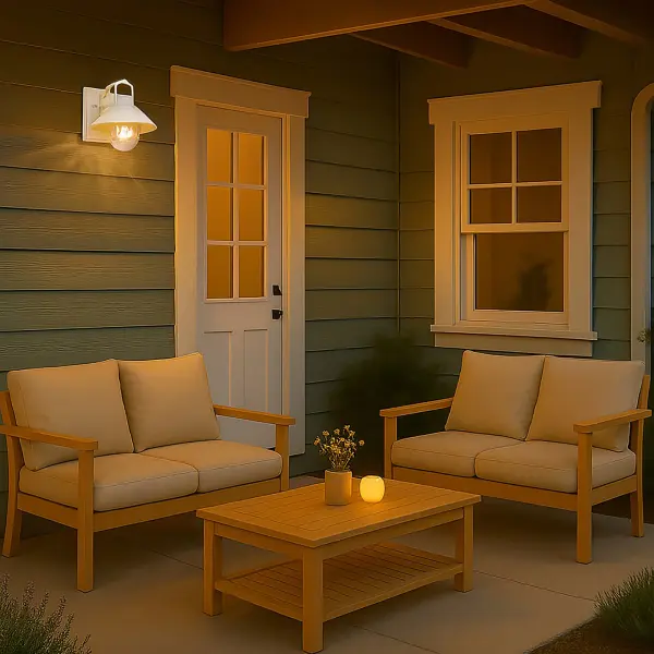 Ridge Small Outdoor Wall Lantern in White with Clear Seeded Glass - Image 19