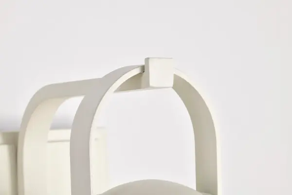 Ridge Medium Outdoor Wall Lantern in White with Clear Seeded Glass - Image 11