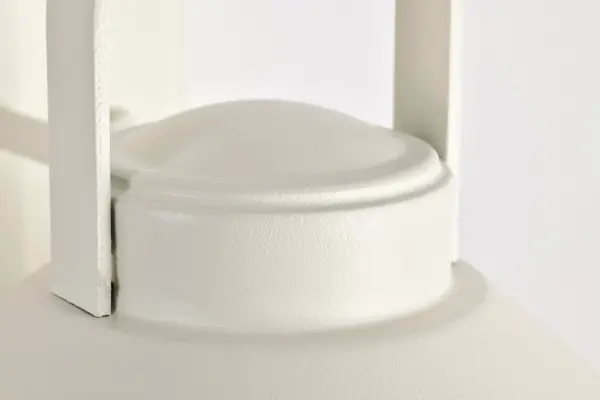 Ridge Medium Outdoor Wall Lantern in White with Clear Seeded Glass - Image 13