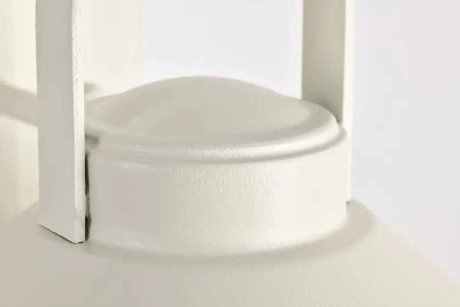 Ridge Medium Outdoor Wall Lantern in White with Clear Seeded Glass - Image 13