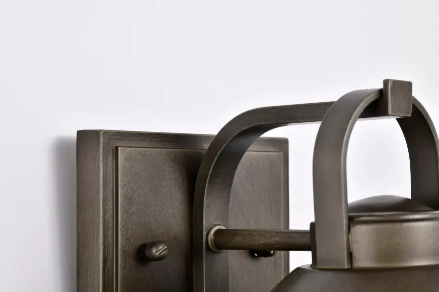 Ridge Small Outdoor Wall Lantern in Bronze with Clear Seeded Glass - Image 12