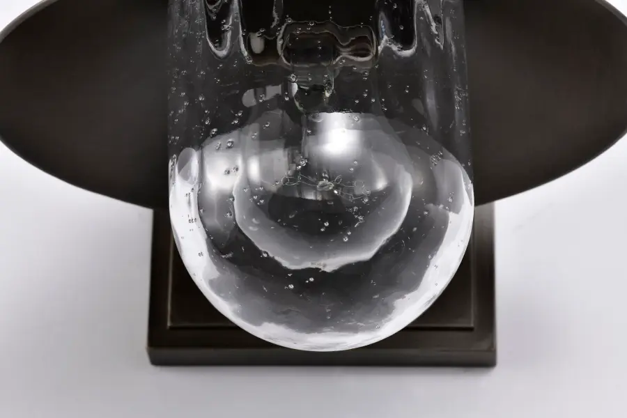 Ridge Small Outdoor Wall Lantern in Bronze with Clear Seeded Glass - Image 14