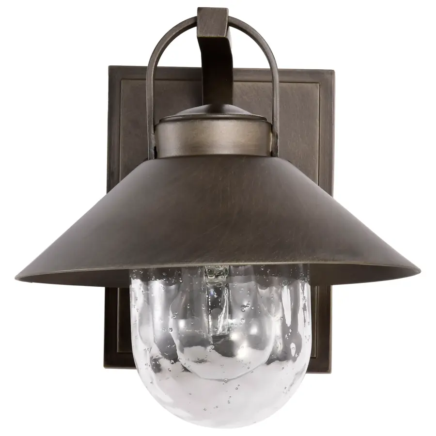 Ridge Small Outdoor Wall Lantern in Bronze with Clear Seeded Glass - Image 7