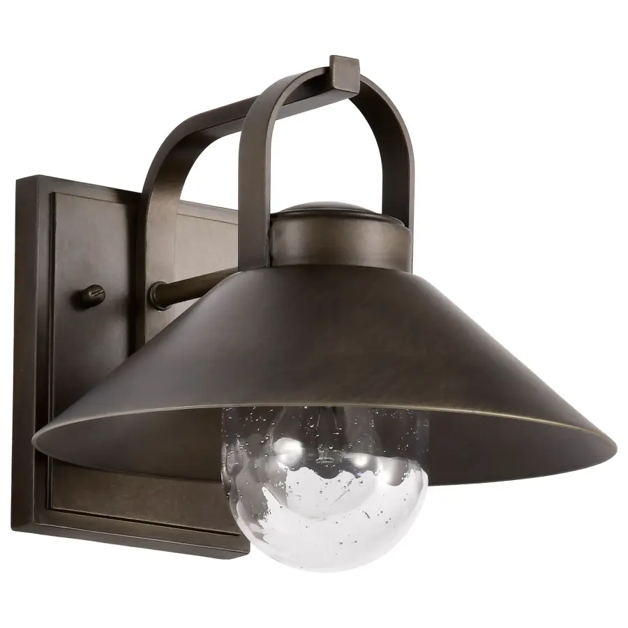 Ridge Medium Outdoor Wall Lantern in Bronze with Clear Seeded Glass - Image 1