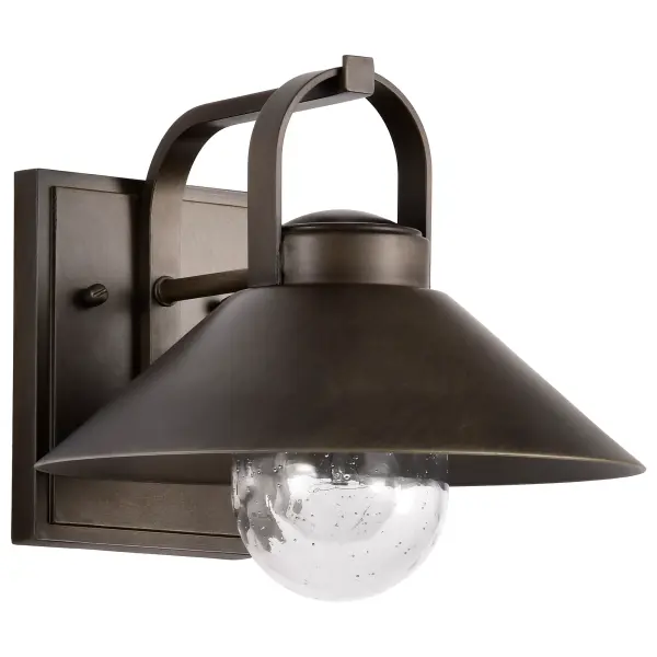Ridge Medium Outdoor Wall Lantern in Bronze with Clear Seeded Glass - Image 3