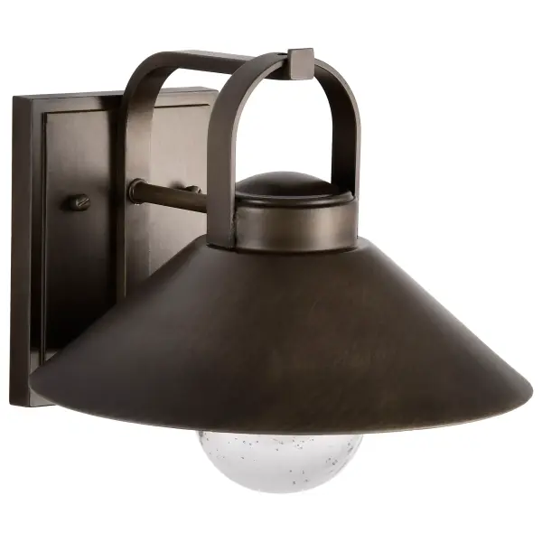 Ridge Medium Outdoor Wall Lantern in Bronze with Clear Seeded Glass - Image 5