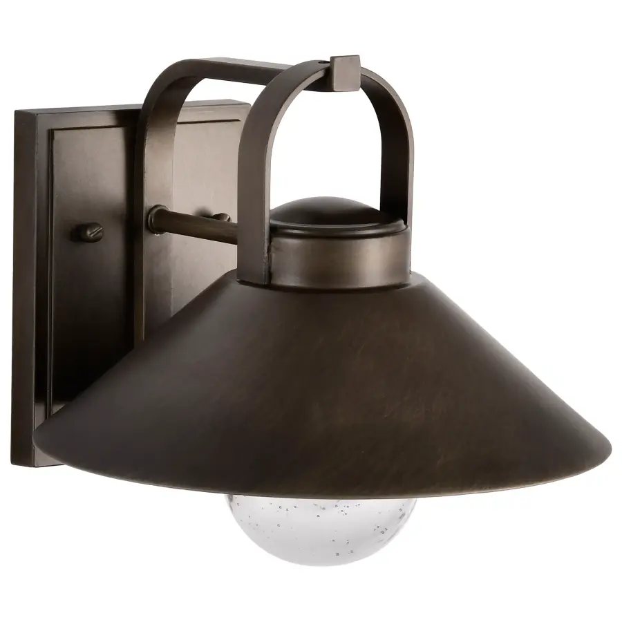 Ridge Medium Outdoor Wall Lantern in Bronze with Clear Seeded Glass - Image 5