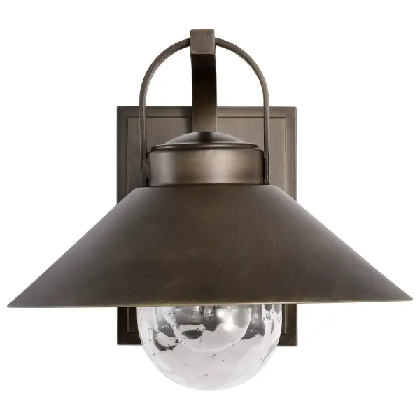 Ridge Medium Outdoor Wall Lantern in Bronze with Clear Seeded Glass - Image 7