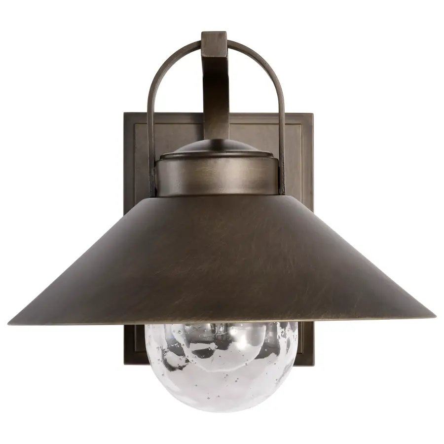 Ridge Medium Outdoor Wall Lantern in Bronze with Clear Seeded Glass - Image 7