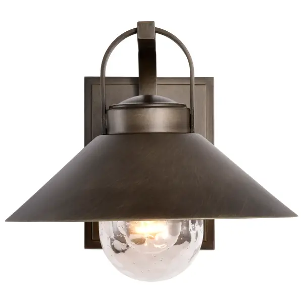 Ridge Medium Outdoor Wall Lantern in Bronze with Clear Seeded Glass - Image 8