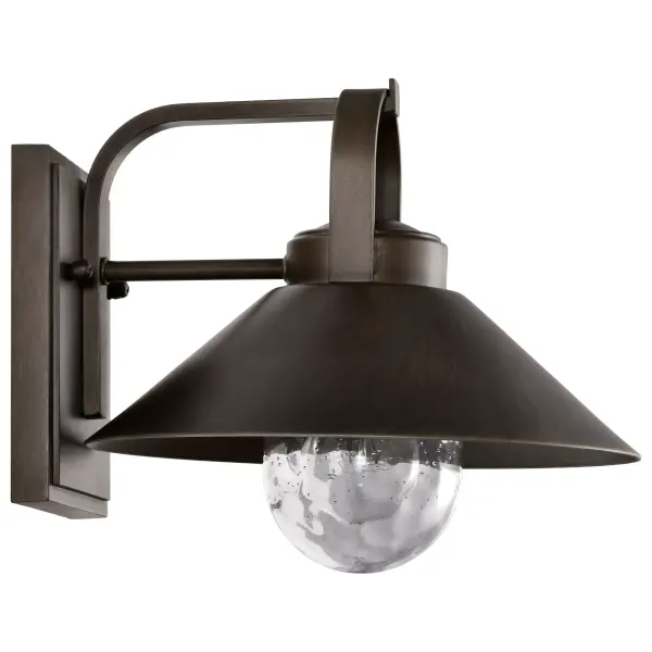 Ridge Medium Outdoor Wall Lantern in Bronze with Clear Seeded Glass - Image 9