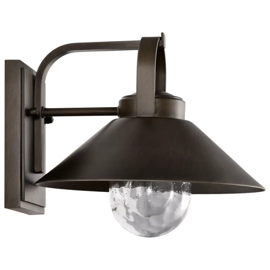 Ridge Medium Outdoor Wall Lantern in Bronze with Clear Seeded Glass - Image 9