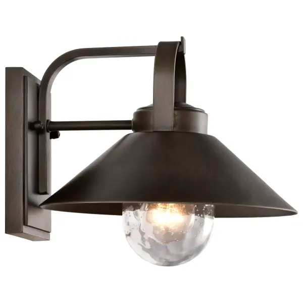 Ridge Medium Outdoor Wall Lantern in Bronze with Clear Seeded Glass - Image 10